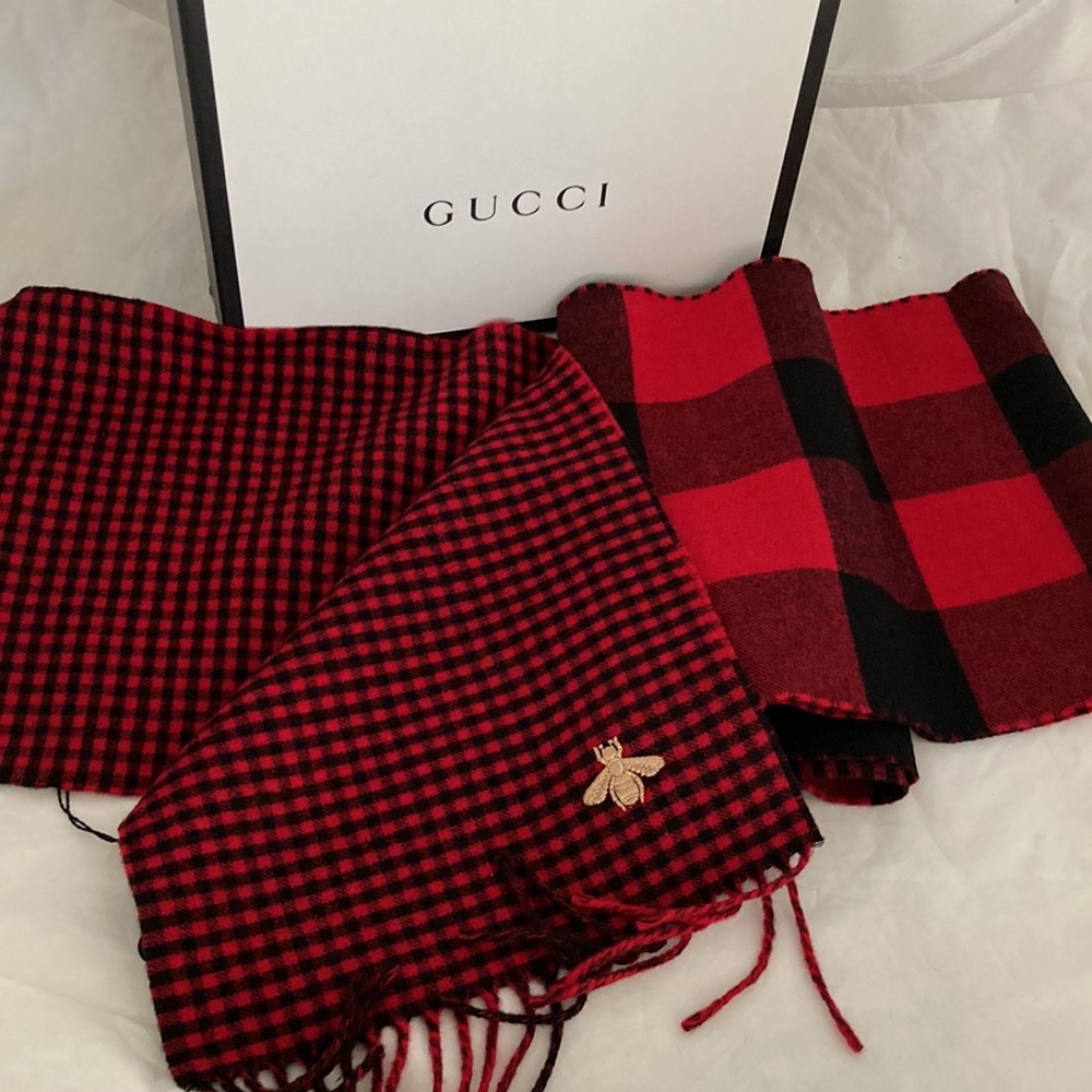 Gucci Reversible Cashmere and Wool Scarf